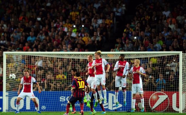 Barcelona Vs Ajax Lionel Messi free kick
