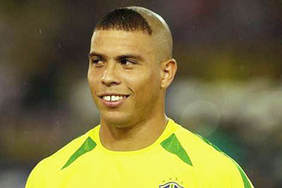 Ronaldo with front hair hairstyle