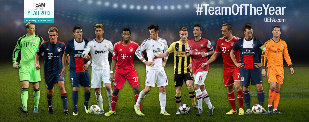 UEFA team of the yeay 2013