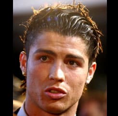 Manchester United 2003-04 hairstyle of Cristiano Ronaldo