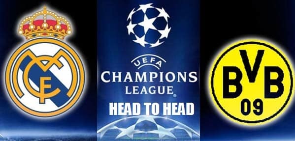Real Madrid Vs Borussia Dortmund Head to Head | Footballwood