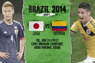 Japan vs Columbia 2014 World Cup