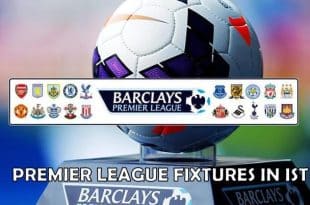 Barclays Premier League 2014-15 IST Fixtures