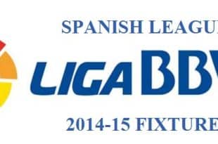 La Liga 2014-15 fixtures schedule of Spanish League