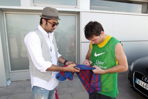 Ranbir Kapoor with Lionel Messi