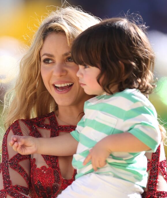 Shakira with her 1 year old son Milan Pique