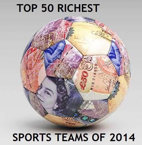 top 50 richest sports teams in the world 2014
