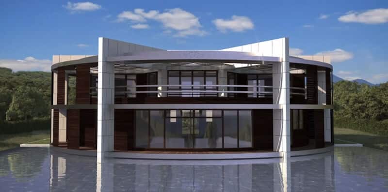 Front view of Messi's new home