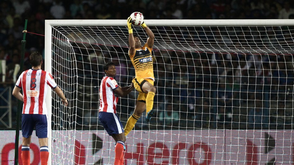 Brilliant save from Subhasish Roy