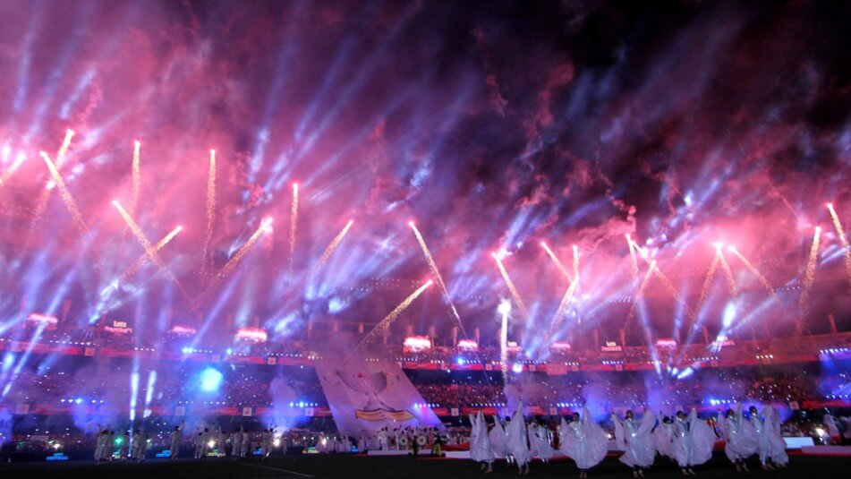 Fireworks picture of ISL opening ceremony