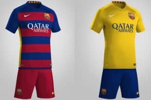 Barcelona 2015-16 home away jersey kits leaked