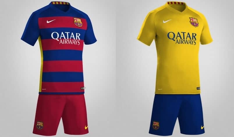 Barcelona 2015-16 home away jersey kits leaked