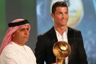 Cristiano Ronaldo won 2014 best player Globe Soccer Award