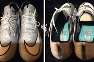 Nike Silver white boots for Cristiano Ronaldo