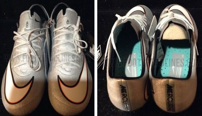 Nike Silver white boots for Cristiano Ronaldo