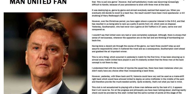 An open letter to Louis Van Gaal