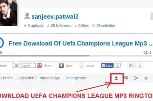 Download Champions League MP3 Ringtone song