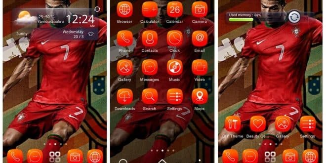 Cristiano Ronaldo Android theme download