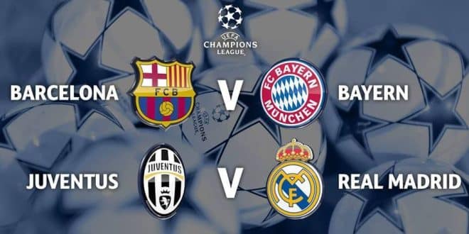 Champions League 14-15 Semi Final Fixtures in IST