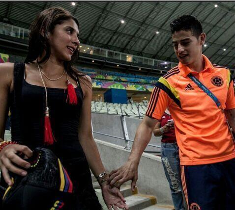 Daniela Ospina and James during world cup
