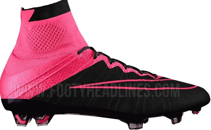 black and pink nike mercurial