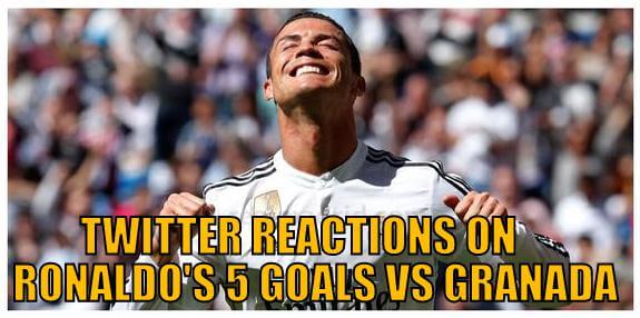 Twitter reactions to Cristiano Ronaldo's 5 goals vs Granada