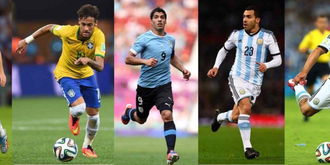 top 5 contenders of Copa America 2015 golden boot
