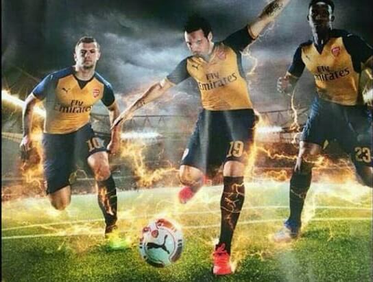 Arsenal 2015-16 away kits Jersey