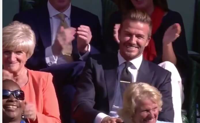 David Beckham's Catch At Wimbledon