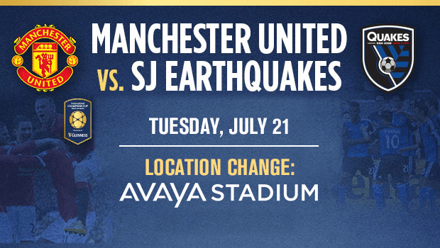Manchester United Vs Earthquakes Live streaming