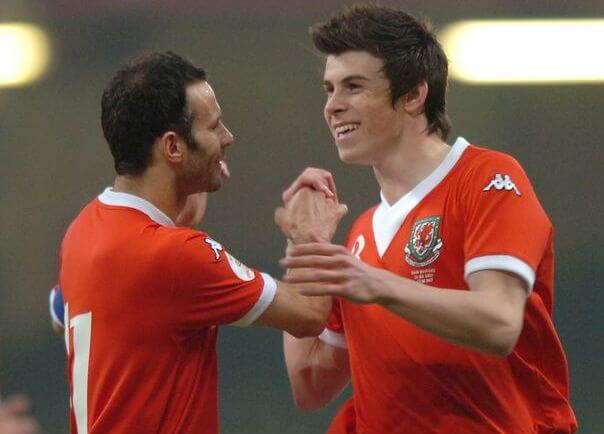 Gareth Bale with Ryan Giggs