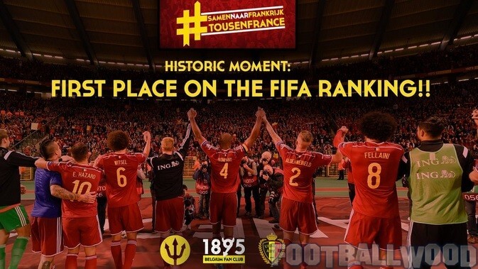 Belgium 1st rank team in football