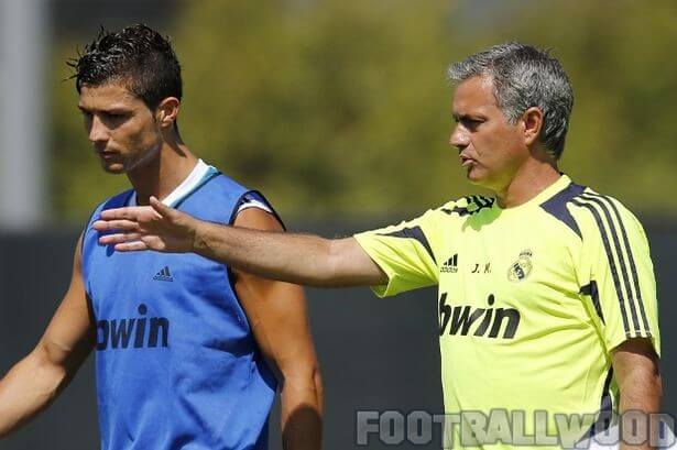 Cristiano Ronaldo with Jose Mourinho