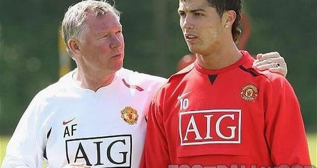 Sir Alex Ferguson with Ronaldo