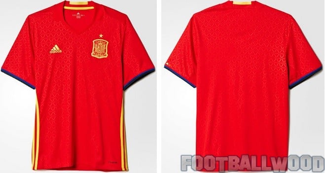 Spain Euro 2016 home jersey