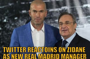 Twitter reactions on Zidane as new Real Madrid manager