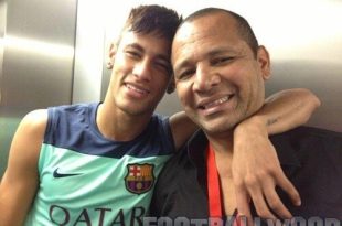 Neymar with his father