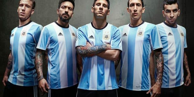 Argentina Copa 2016 Kit Home, Away Jersey ⚽ FootballWood.com