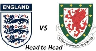 England vs Wales Head to Head Stats in Football