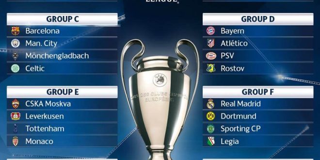 european champions league fixtures