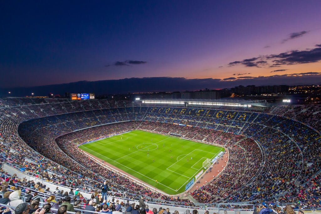 Camp Nou at sunset by Luca Quadrio Camp Nou Barcelona photo