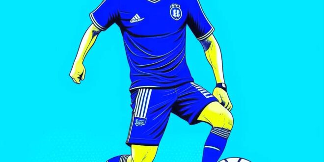 Frank Lampard Biography: Lampard in Chelsea blue jersey dribbling a soccer ball under stadium lights