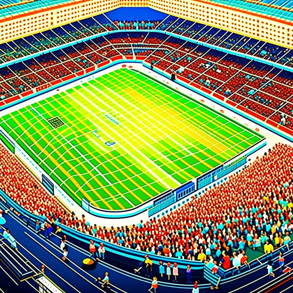 Aerial photograph of the original Wembley Stadium filled to capacity, showcasing its vast size and architectural design